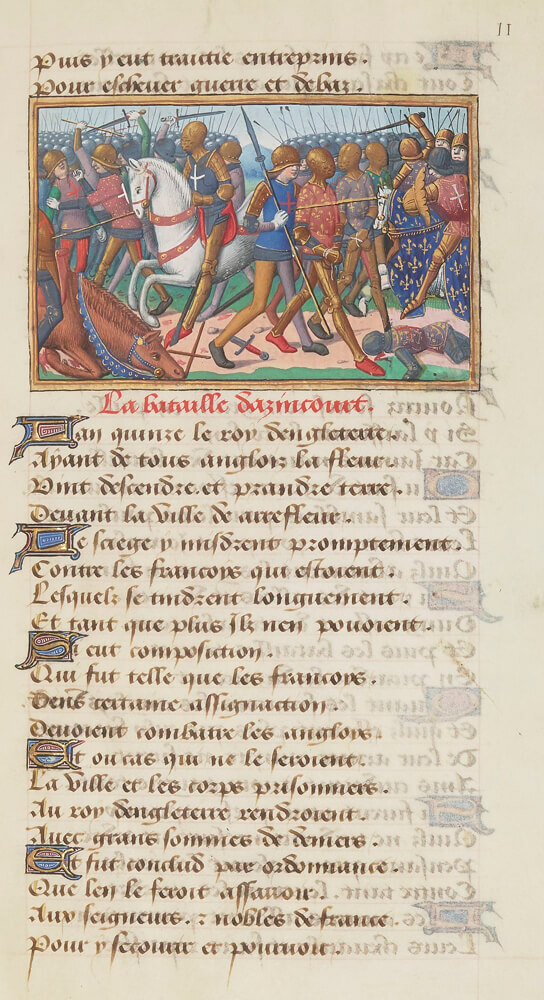 1200Px Francais 5054 Fol  11 Bataille Dazincourt 1415