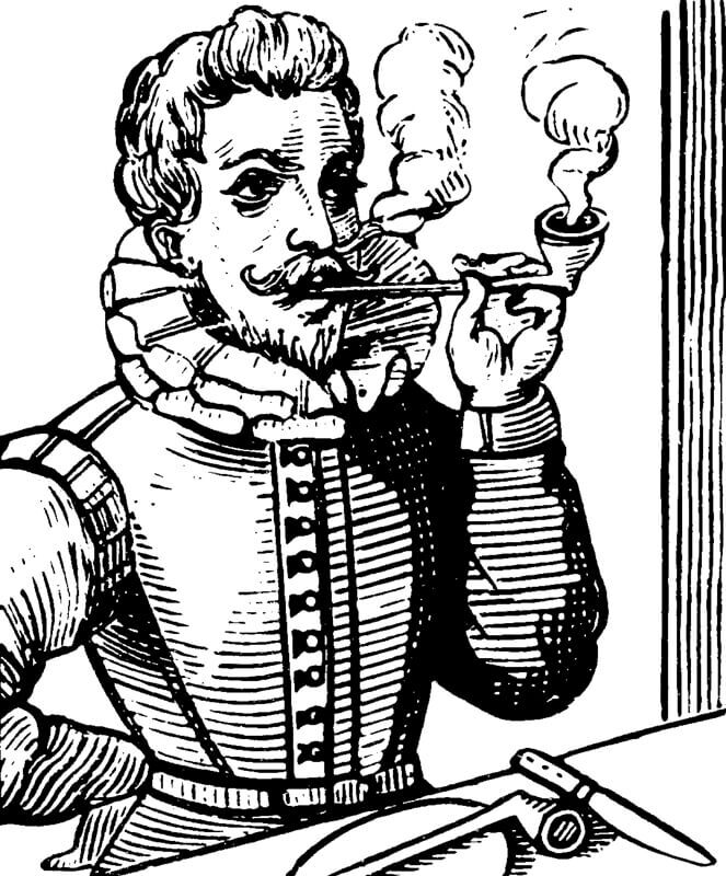 Raleigh Sir Walter Circa 1554 29101618 English Navigator Smoking Pipe Cr3Rff